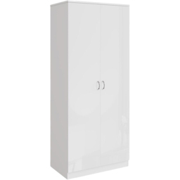 FWStyle Chilton 2 Door White Gloss Wardrobe - Wilko - thumbnail 3