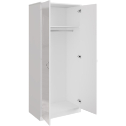 FWStyle Chilton 2 Door White Gloss Wardrobe - Wilko - thumbnail 4