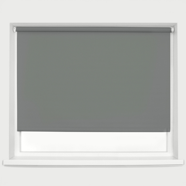 Caecus Blackout Roller Blinds Charcoal Grey 180cm x 120cm - Wilko - image 1