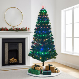 Noel Square Pre Lit LED Green Fibre Optic Artificial Xmas Tree 1.9ft - Size: 2ft - Wilko - thumbnail 3