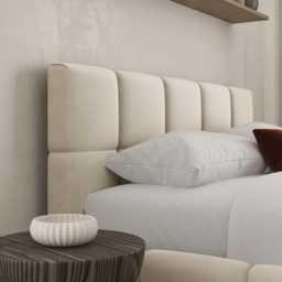 DS Living Ovella King Size Cream Cubed Ottoman Bed - Wilko - thumbnail 3