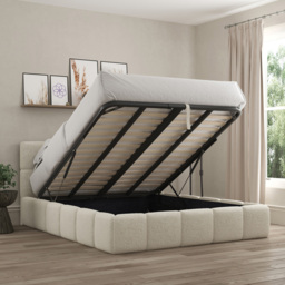 DS Living Ovella King Size Cream Cubed Ottoman Bed - Wilko - thumbnail 5