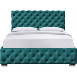 Comfy Living King Size Green Fabric Gaslift Bed Frame with LED Headboard - Wilko - thumbnail 3
