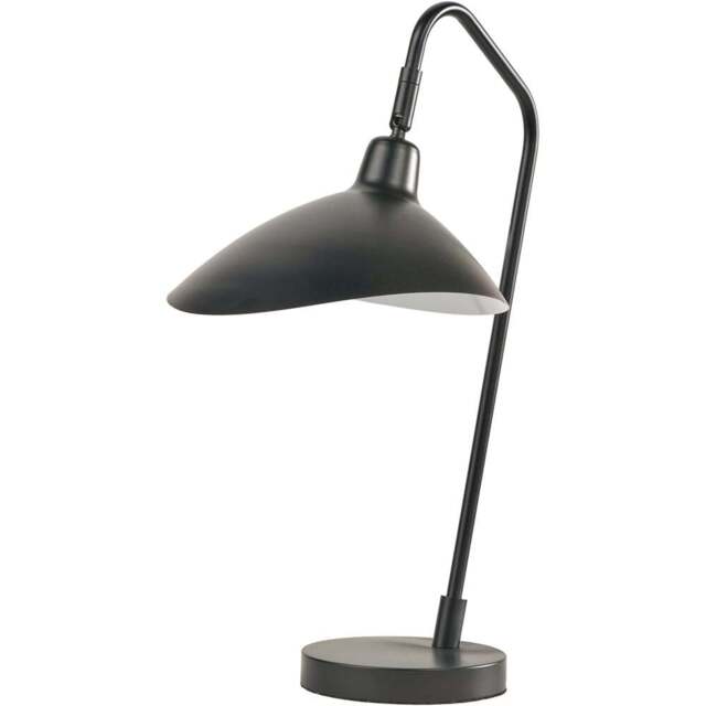 Pacific Lifestyle Toulon Matt Black Metal Retro Task Table Lamp - Size: 50 x 22 x 39cm - Wilko - image 1