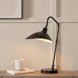 Pacific Lifestyle Toulon Matt Black Metal Retro Task Table Lamp - Size: 50 x 22 x 39cm - Wilko - thumbnail 3