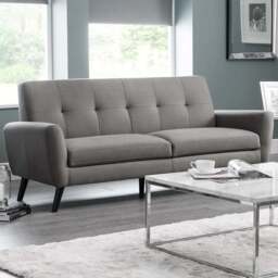 Julian Bowen Monza 2 Seater Grey Sofa Bed - Wilko - thumbnail 1