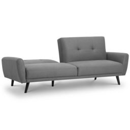 Julian Bowen Monza 2 Seater Grey Sofa Bed - Wilko - thumbnail 4