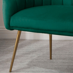 Artemis Home Helena Green Velvet Accent Chair - Size: Single - Wilko - thumbnail 3