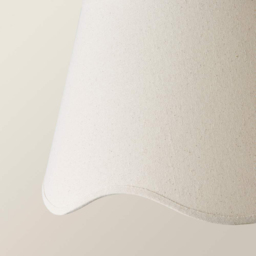 ValueLights Mabel Scalloped Bottom Natural Linen Large Shade - Size: 25.5 x 45 x 45cm - Cream - Wilko - thumbnail 6