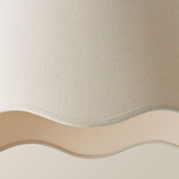 ValueLights Mabel Scalloped Bottom Natural Linen Large Shade - Size: 25.5 x 45 x 45cm - Cream - Wilko - thumbnail 7