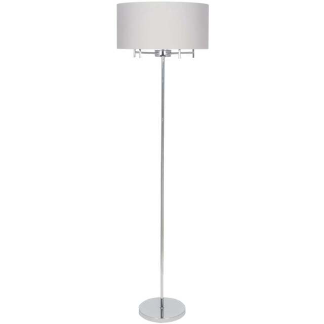 Pacific Lifestyle Plaza Silver 5 Light Metal Floor Lamp - Wilko - image 1