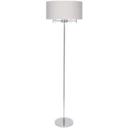 Pacific Lifestyle Plaza Silver 5 Light Metal Floor Lamp - Wilko