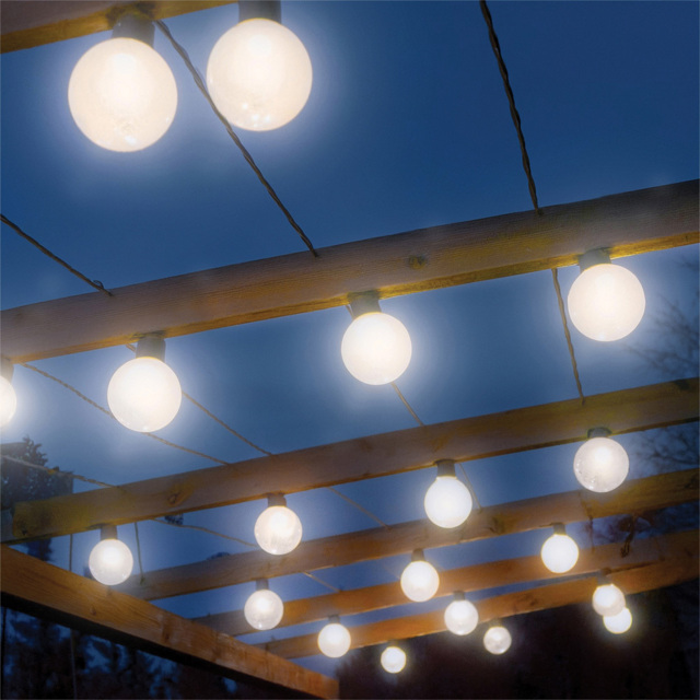 Eagle Connect Festoon 15 Warm White Clear Lamps LED String Light 5m - Size: 51 x 40 x 9cm - BLACK - Wilko - image 1