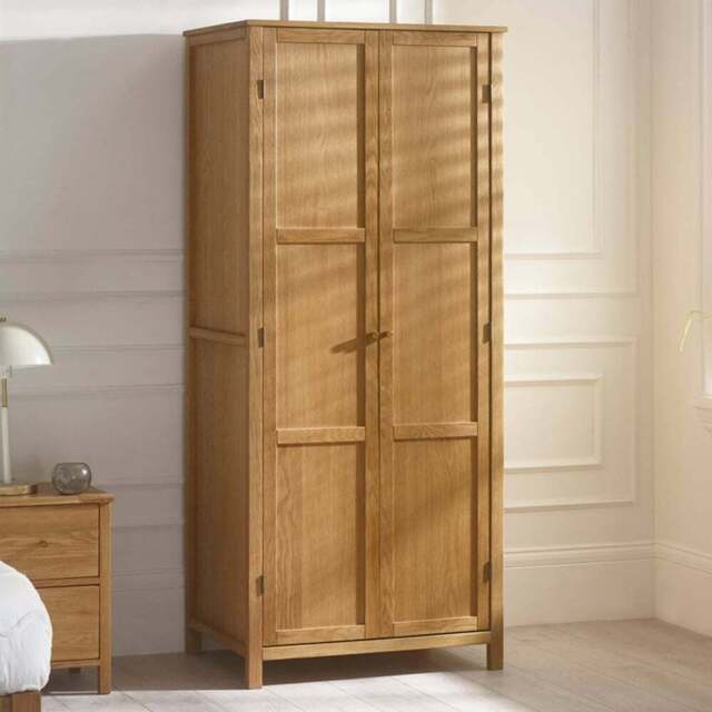 Julian Bowen Coxmoor 2 Door Oak Wardrobe - Brown - Wilko - image 1