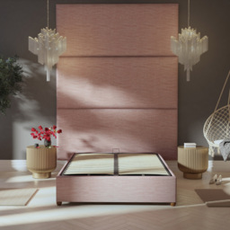 Aspire Furniture Llewelyn-Bowen Luxury Tea Rose Pure Pastel Cotton Wall Mounted Headboard 90cm - Size: Single Pack - Pink - Aspire Beds - Wilko - thumbnail 7