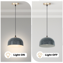 Costway Adjustable Hanging Cable Pendant Light - Size: 28 x 28 x 16cm - Grey - Wilko - thumbnail 6