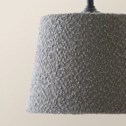 ValueLights Rory Tapered Grey Boucle Lamp Shade 3 Drop Ceiling Pendant Light with LED Bulbs - Size: 123.5 x 98 x 25cm - Black - Wilko - thumbnail 4
