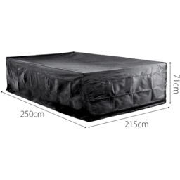 Cozy Bay EZBreathe Medium All-in-One Black Patio Set Cover - Size: 71 x 215 x 250cm - Wilko - thumbnail 6