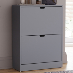 VIDA DESIGNS 2 Drawer Grey Shoe Cabinet - Wilko - thumbnail 1