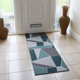 JVL Fiora Duck Egg Runner 57 x 150cm - Size: 50 x 150cm - Green - JVL Homewares - Wilko - thumbnail 3