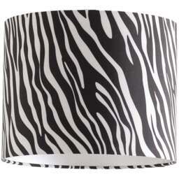 ValueLights Oasis Zebra Small Shade with Chrome Inner - Size: 20 x 25 x 25cm - Multi - Wilko
