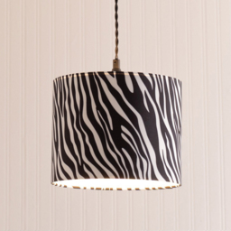 ValueLights Oasis Zebra Small Shade with Chrome Inner - Size: 20 x 25 x 25cm - Multi - Wilko - thumbnail 3