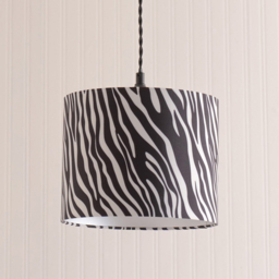 ValueLights Oasis Zebra Small Shade with Chrome Inner - Size: 20 x 25 x 25cm - Multi - Wilko - thumbnail 4