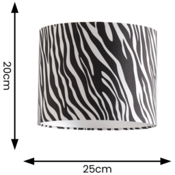 ValueLights Oasis Zebra Small Shade with Chrome Inner - Size: 20 x 25 x 25cm - Multi - Wilko - thumbnail 5