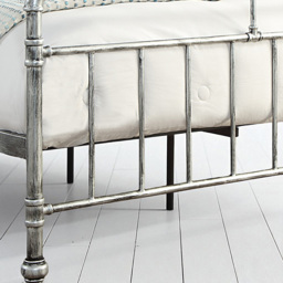 OAT Home Shoreditch Double Distressed Silver Industrial Scaffold Metal Bed - Wilko - thumbnail 7