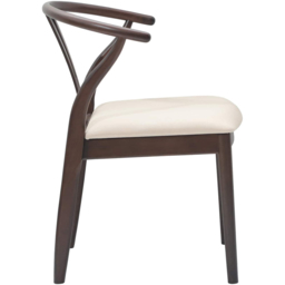 vidaXL Set of 2 Light Brown Rubberwood Vintage Dining Chairs - Wilko - thumbnail 7