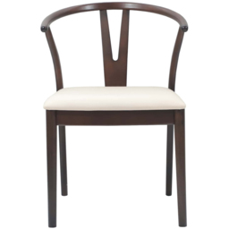vidaXL Set of 2 Light Brown Rubberwood Vintage Dining Chairs - Wilko - thumbnail 4