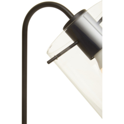 Premier Housewares Matte Black Curved Table Lamp Light - Size: 25 x 15 x 40cm - Wilko - thumbnail 7