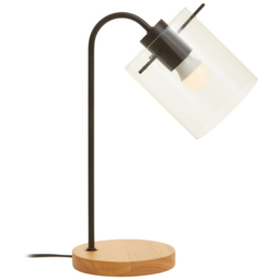 Premier Housewares Matte Black Curved Table Lamp Light - Size: 25 x 15 x 40cm - Wilko - thumbnail 3