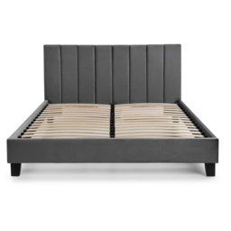 Julian Bowen Rosa Single Grey Velvet Bed in a Box - Wilko - thumbnail 5