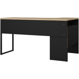 Florence Function Plus 2 Drawer Corner Desk Matt Black and Oak - Size: 81 x 145 x 76cm - Furniture to Go - Wilko - thumbnail 5
