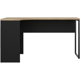 Florence Function Plus 2 Drawer Corner Desk Matt Black and Oak - Size: 81 x 145 x 76cm - Furniture to Go - Wilko - thumbnail 6