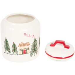 Festive Stone Fa La La Cookie Jar White - Wilko - thumbnail 5