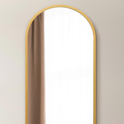 The Vultus Gold Double Arched Metal Leaner Wall Mirror 180 x 60cm - MirrorOutlet - Wilko - thumbnail 6