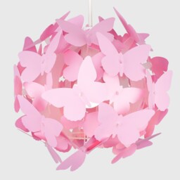 ValueLights Pink Butterfly Ball Pendant Lamp Shade - Size: 26.5 x 31.5 x 31.5cm - Wilko - thumbnail 6