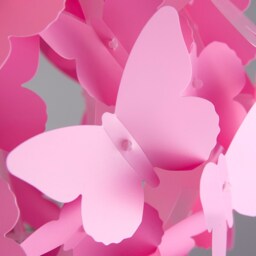 ValueLights Pink Butterfly Ball Pendant Lamp Shade - Size: 26.5 x 31.5 x 31.5cm - Wilko - thumbnail 4