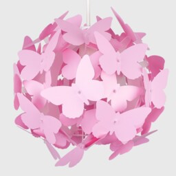ValueLights Pink Butterfly Ball Pendant Lamp Shade - Size: 26.5 x 31.5 x 31.5cm - Wilko - thumbnail 5