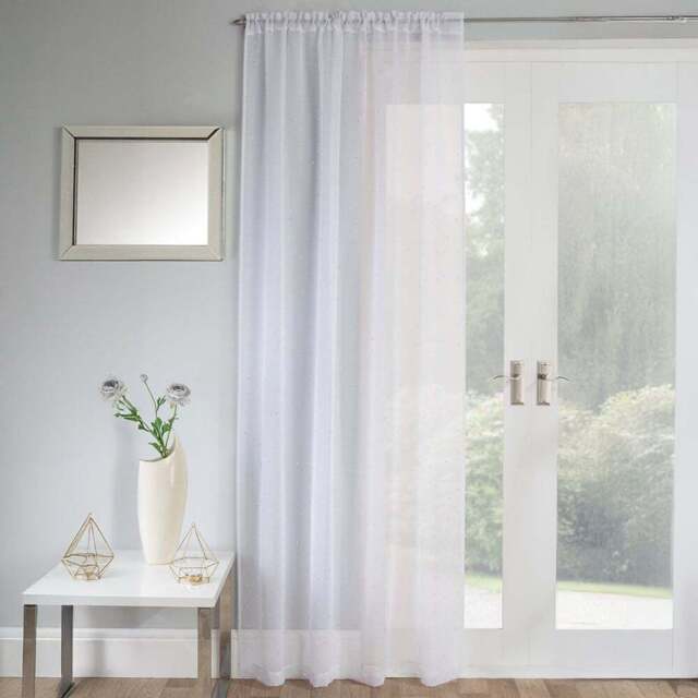 White Jewel Curatin Panel 183 x 140cm - Size: W 183 x D 140cm - Wilko - image 1