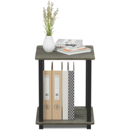 Walplus Simplistic French Oak Grey and Black End Table Set of 2 - Size: 39.62 x 49.78 x 39.62cm - Wilko - thumbnail 6