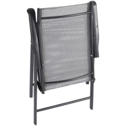Living and Home Foldable 4 Seater Black Square Patio Set - Wilko - thumbnail 4
