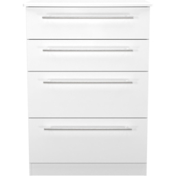 Crowndale Sherwood 4 Drawer Porcelain Matt Chest of Drawers - White - Wilko - thumbnail 3