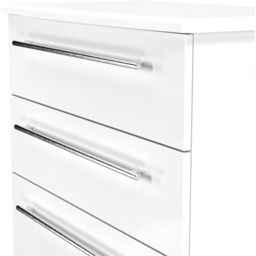 Crowndale Sherwood 4 Drawer Porcelain Matt Chest of Drawers - White - Wilko - thumbnail 6