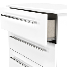 Crowndale Sherwood 4 Drawer Porcelain Matt Chest of Drawers - White - Wilko - thumbnail 7