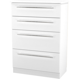 Crowndale Sherwood 4 Drawer Porcelain Matt Chest of Drawers - White - Wilko - thumbnail 5