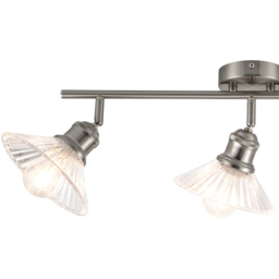 Cosylyte Milan Bathroom 3 Light Brushed Nickel Ribbed Glass Spotlight - Size: 60 x 20 x 20cm - Silver - Wilko - thumbnail 5