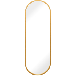 MirrorOutlet The Vultus Gold Metal Double Arched Garden Wall Mirror 160 x 55cm - Size: 160 x 55 x 3cm - Wilko - thumbnail 1